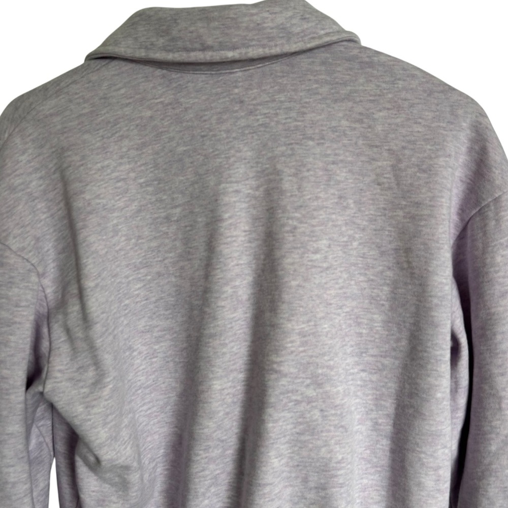 skims cotton fleece polo sweatshirt - Purple Heather - Small - Picture 9 of 11